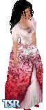 Sims 1 — Cinderella by Karen L. K. — This is one of Cinderella's gowns. It has a white to pink to red print and fluffy