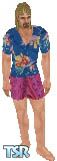 Sims 1 — Jamaican by Alex Hadshi — You'll love to walk on the beach with this great flower T-shirt made from a light and