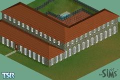 Sims 1 — Le Castille by Pebetan1 — this is a mansion built for 8 people.It has a party room, 4 bedrooms, 3 bathrooms a