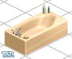 Sims 1 — Orange Tub by sKim — Here is an orange bathtub which matches other orange bath items in the set. You will always