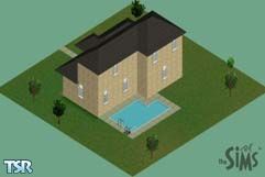 Sims 1 — Bachelor House by Jim — This house is unfurnished and has plenty of room for a low price.