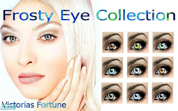 Sims 2 — VF Frosty Eye Collection by fortunecookie1 — Here are nine new frosty shades of eye colors for your winter sims!
