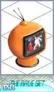 Sims 1 — Orange Egg Tv by S.M. Lust — The Egg TV is a perfect addition to your Rave themed homestyle... it's still a