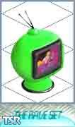 Sims 1 — Green Egg Tv by S.M. Lust — The Egg TV is a perfect addition to your Rave themed homestyle... it's still a