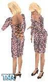 Sims 1 — pink python silk tie dress by Tabitha Tablet — 