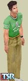 Sims 1 — Paul Cattermole by Jack Marius.E.J.L — Paul Cattermole is from the band S-club 7. I made him wearing the green