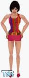 Sims 1 — Colourful Top by Zelciia Miana T — Colourful top with hot pink shorts. Available only in light skin. Head not