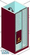 Sims 1 — burgundy shower by A.E. Harris — A beautiful burgundy shower with embroidered personalized SIM towels. The water