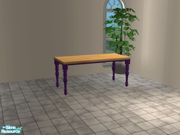 The Sims Resource | Talking Table recolors Set - Wood with Purple
