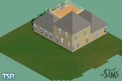 Sims 1 — Observatory House by Jr. frog — A pleasant home for a young couple, flatmates or a single sim. Has upstairs