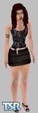 Sims 1 — Tamara by Tio Leo — This is a skin of a colorful shirt with a black miniskirt and a chain around the waist like