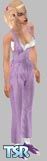 Sims 1 — Pirkko by Tio Leo — This is a skin of a girl wearing purple overalls and a white top. It includes all three skin