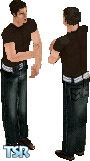 Sims 1 — studb501 by Samuli — What is more comfortable than a nice pair of low hung black jeans, may I ask? And just put