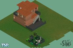 Sims 1 — Student accomodation by Kay — A two-storey home that has room for up to seven mature students. The added