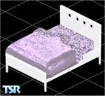 Sims 1 — White Laquer Bed - Lilac Satin by mage — White laquered hardwood and lilac satin bedding combine to create a