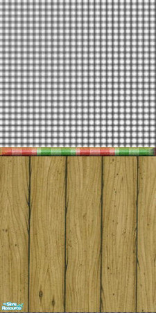 Sims 2 — tams tc 116 set - Tams Christmas Wall by tambriah — blue checkered top with wood bottom & Christmas trim
