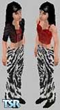 Sims 1 — zebra by Jophiel — Enjoy springtime in that cool outfit,with or without the black leatherjacket. Includes head.