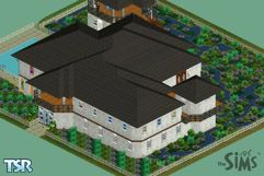 Sims 1 — River Side by Kool — Lovely riverside home with outside bungalow-house.Includes summer balcony with BBQ.