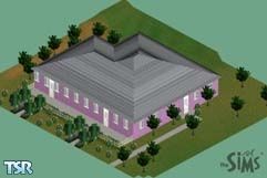 Sims 1 — Pinkish by telefan1 — Everyone needs pink in their lives! With 2 bedrooms, 2 baths, separate kitchen and living