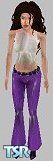 Sims 1 — Fleecy Cloud by Jophiel — With this light feather-top and the purple latex jeans - I think, ;) she will have a