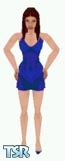 Sims 1 — Blue MiniDress by SoupCam04 — A very stylish little blue dress, that ties twice in the back. Very short and