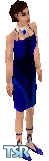 Sims 1 — Deepest Blue by Karen L. K. — The deepest blue in a silken dress, accented by diamond jewelry on neck and