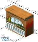 Sims 1 — Overhead Dish Cabinet by Patty Welch — Storage!! Just what every sim needs!! Not only will this cabinet hold