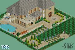 Sims 1 — Mayfair House by Jay Lisondra — With granite lions standing watch at the base, the Mayfair House sits securely