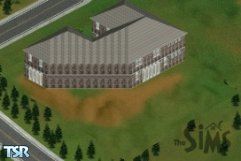 Sims 1 — Eccentric by Jim Pierre — This is the first I house I created. It is situated on a hill. I wanted to create a