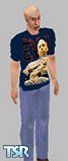 Sims 1 — Dr. Evil Tee by Mr Cory — Dr Evil is modeling the Dr Evil T-Shirt featuring a picture of Dr Evil holding Mr