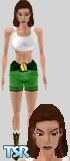 Sims 1 — Lara Croft by PeCi — Lara Croft in her hot Pacific dress Run for your life... or she catch you :)