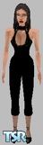 Sims 1 — Ruth by neff — Ruth - dark haired girl in a tight black catsuit.