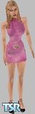 Sims 1 — Ruby by neff — Ruby - a blonde haired girl in a retro-style pink minidress.