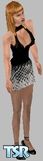 Sims 1 — Mona by neff — Mona - redhead wearing a black halter top and miniskirt. Head included.