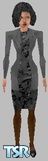 Sims 1 — Lacey by neff — Lacey - wearing a black satin dress and charcoal coat. Head included.