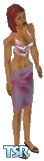 Sims 1 — Tina by neff — Tina - purple skirt and matching shiny top. Head included. 