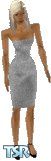 Sims 1 — Silver by neff — Blond girl in a tight and glittery silver dress. Head included. 