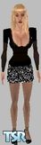 Sims 1 — Jane by neff — Jane- blond haired girl wearing a black and white mini dress with heels.