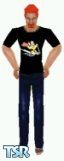 Sims 1 — Mighty mouse by Ameuth — Mighty mouse tee shirt with red head, thank you for down loading mighty mouse!!