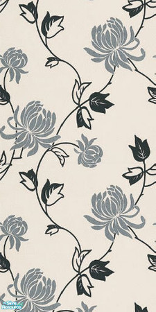 Sims 2 — Crayon Vine by Ses — A roughly drawn crayon design on white in black