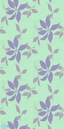 Sims 2 — Falling Leaves - Lilac by Ses — A green wallpaper with lilac falling leaves