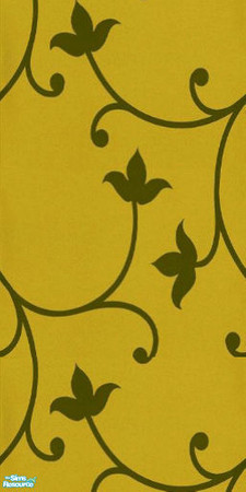 Sims 2 — Budding Golden by Ses — A bright wallpaper with a black silhouette design