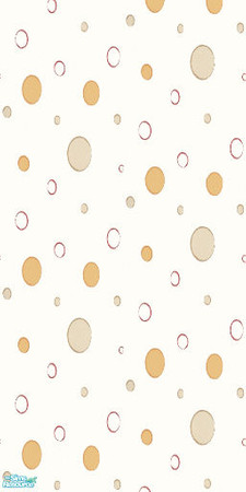 Sims 2 — Falling Circles by Ses — A retro circle design on a cream wallpaper 
