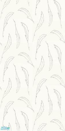 Sims 2 — Falling Feathers by Ses — Pale feathers outlined in silver on a classic white background