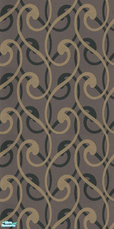 Sims 2 — Retro Browns by Ses — A swirling retro pattern of interlinking browns