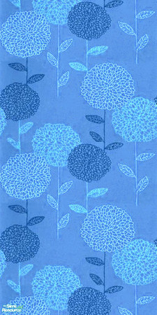 Sims 2 — Winter Pompom by Ses — A bold floral design in cold winter colours