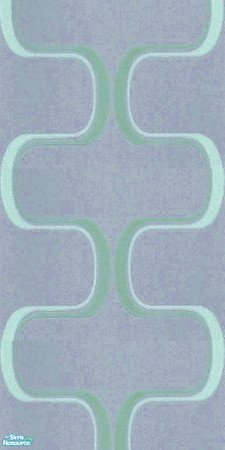 Sims 2 — 60s Corkscrew - Cold Mint by Ses — A retro corkscrew-inspired 60s print wallpaper