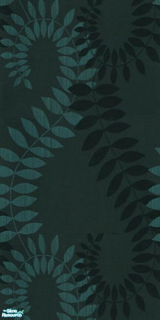 Sims 2 — Snaking Ferns by Ses — A deep green wallpaper featuring an interweaving fern design