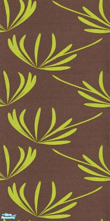 Sims 2 — Tumbling Shrub by Ses — A brown wallpaper with a bright green tumbling shrub design