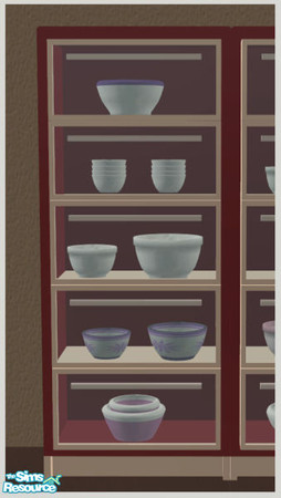 Sims 2 — Constance Kitchen - Red - Display cabinet 2 by Elize-37sims — Decorative only.